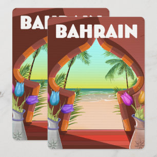 Affiche de voyage du palais de Bahreïn