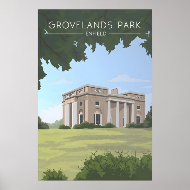 Affiche de voyage du parc Grovelands (Devant)