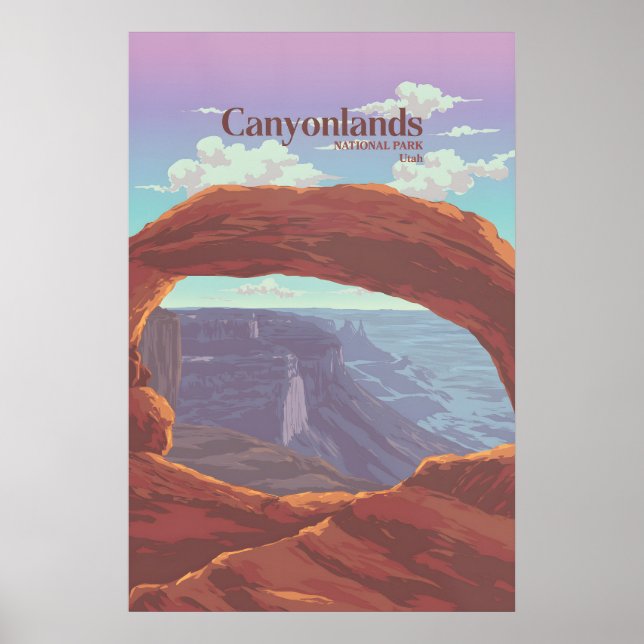 Affiche de voyage du parc national de Canyonlands (Devant)