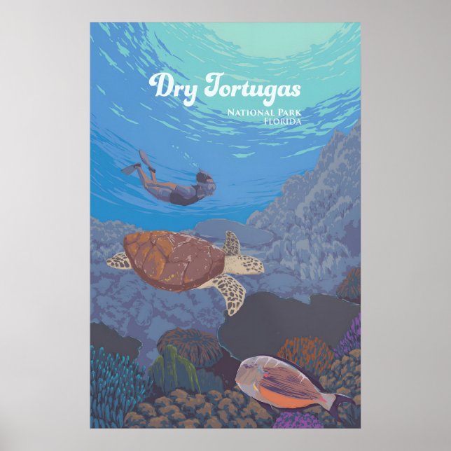 Affiche de voyage du parc national de Dry Tortugas (Devant)