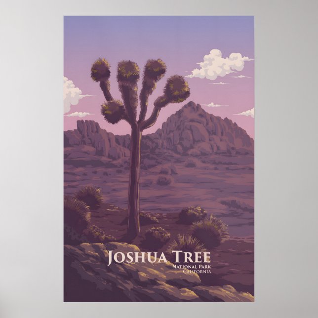Affiche de voyage du Parc national de Joshua Tree (Devant)