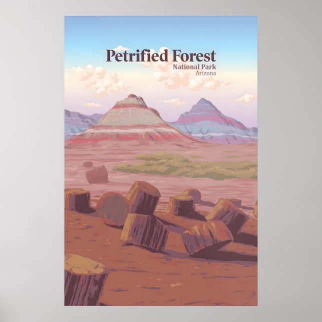 Affiche de voyage du parc national de la forêt pét (Devant)