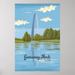 Affiche de voyage du parc national de la Gateway A