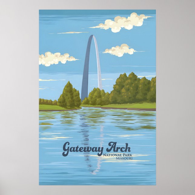 Affiche de voyage du parc national de la Gateway A (Devant)