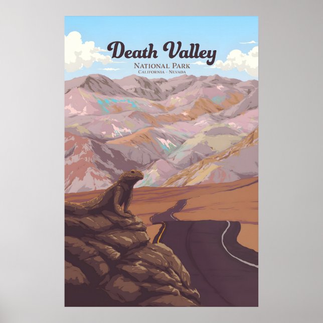Affiche de voyage du parc national de la vallée de (Devant)