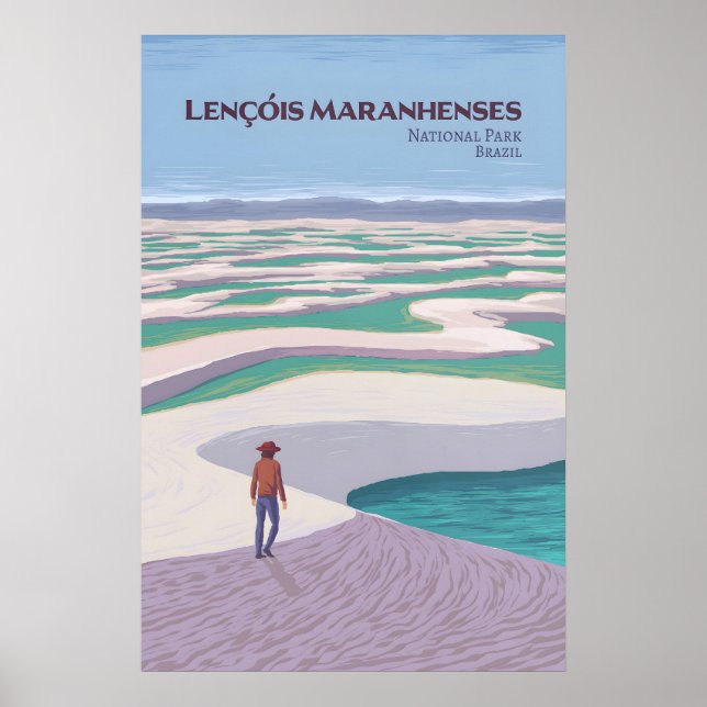 Affiche de voyage du Parc national de Lençóis Mara (Devant)