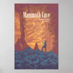 Affiche de voyage du parc national de Mammoth Cave