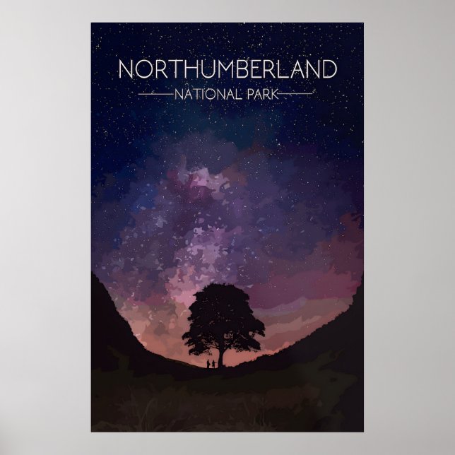 Affiche de voyage du parc national de Northumberla (Devant)