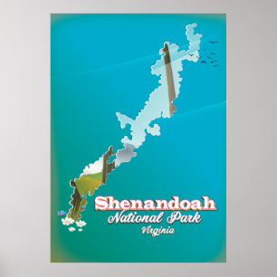 Affiche de voyage du parc national de Shenandoah.