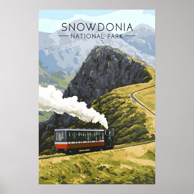 Affiche de voyage du parc national de Snowdonia (Devant)