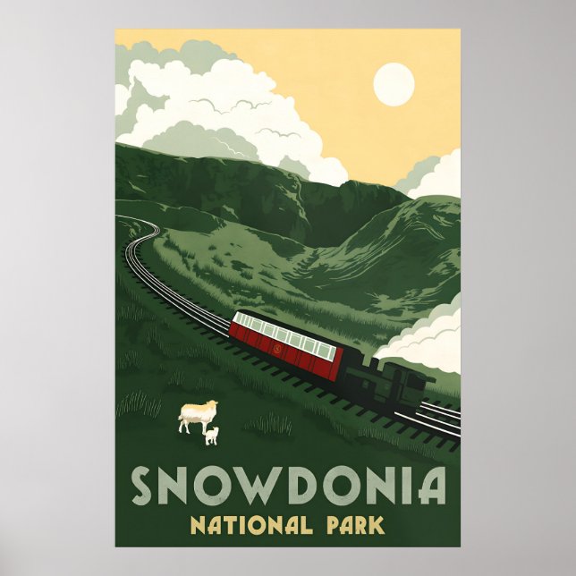 Affiche de voyage du parc national de Snowdonia Ve (Devant)
