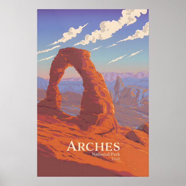 Affiche de voyage du Parc national des Arches (Devant)