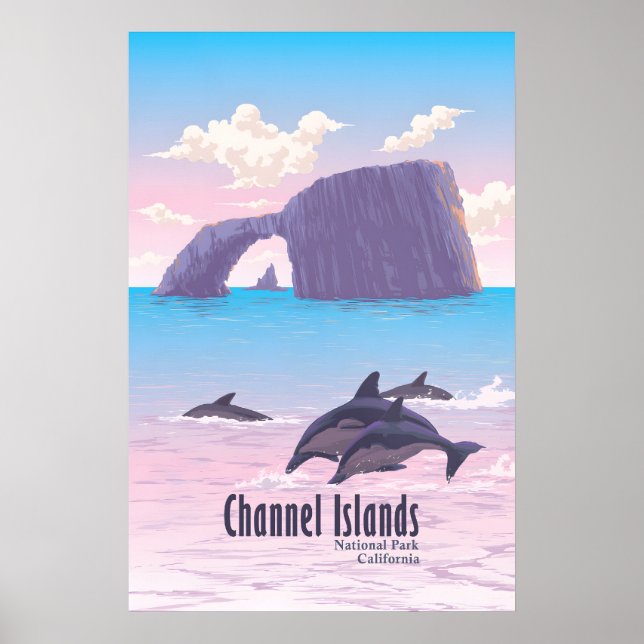 Affiche de voyage du parc national des Channel Isl (Devant)