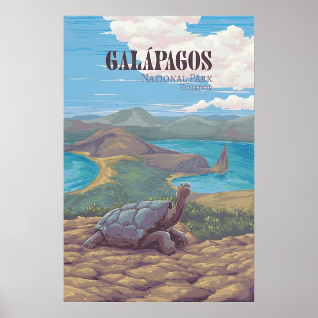 Affiche de voyage du Parc national des Galapagos (Devant)