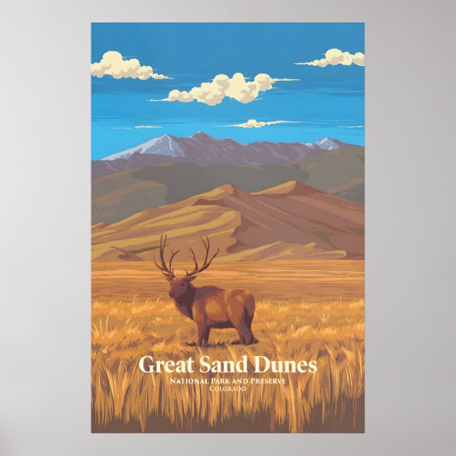 Affiche de voyage du Parc national des Great Sand  (Devant)
