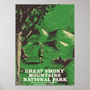 affiche de voyage du parc national des Great Smoky