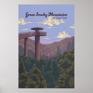 Affiche de voyage du Parc national des Great Smoky