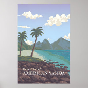 Affiche de voyage du Parc national des Samoa améri