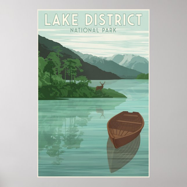 Affiche de voyage du Parc national du Lake Distric (Devant)