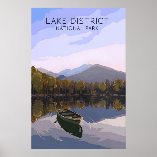Affiche de voyage du Parc national du Lake Distric (Devant)