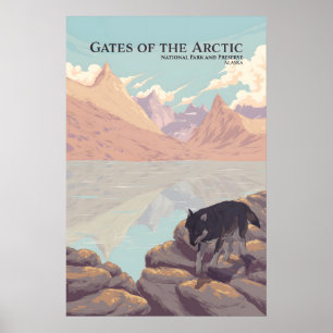 Affiche de voyage du Parc national Gates of the Ar
