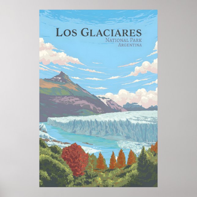 Affiche de voyage du Parc national Los Glaciares (Devant)