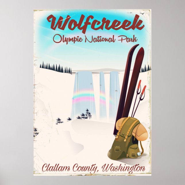 Affiche de voyage du parc national olympique de Wo (Devant)