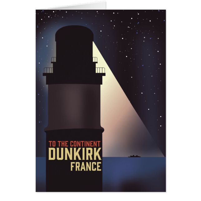 Affiche de voyage du phare Dunkirk. (Devant)