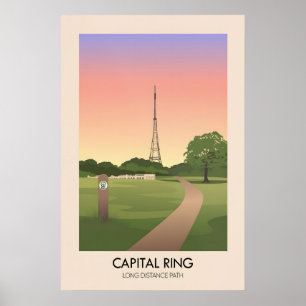 Affiche de voyage du sentier de grande randonnée C