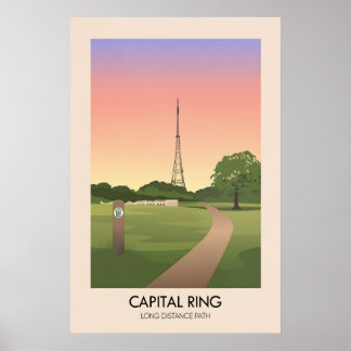 Affiche de voyage du sentier de grande randonnée C