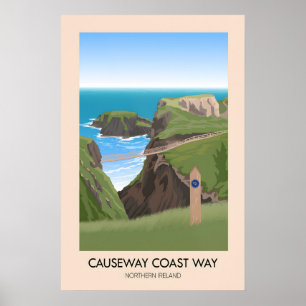 Affiche de voyage du sentier de randonnée Causeway