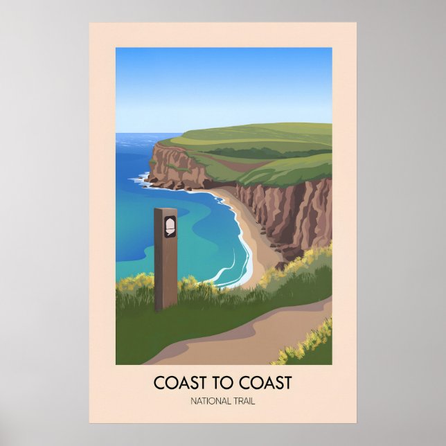 Affiche de voyage du sentier de randonnée Coast to (Devant)