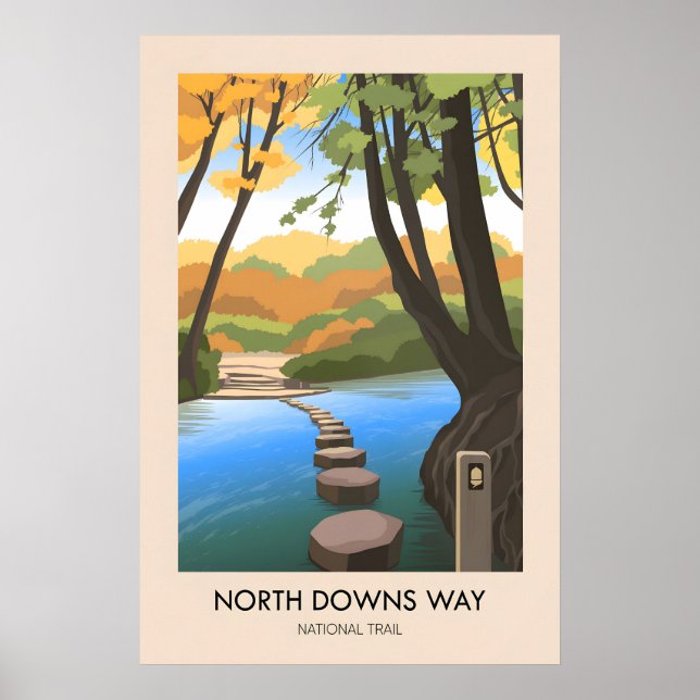 Affiche de voyage du sentier national North Downs  (Devant)