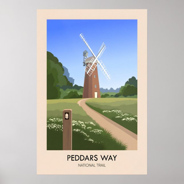 Affiche de voyage du sentier national Peddars Way (Devant)