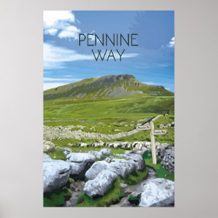 Affiche de voyage du sentier national Pennine Way