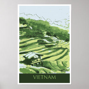Affiche de voyage du Vietnam
