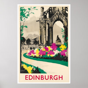 Affiche de voyage Écosse Art Édimbourg Écossaise