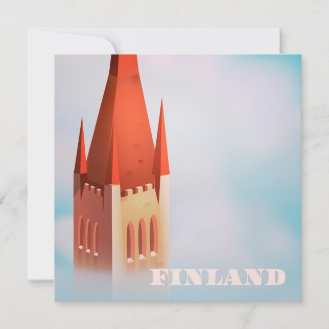 Affiche de voyage église Finlande (Devant)