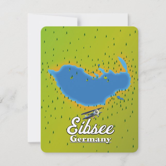 Affiche de voyage Eibsee Allemagne. (Devant)