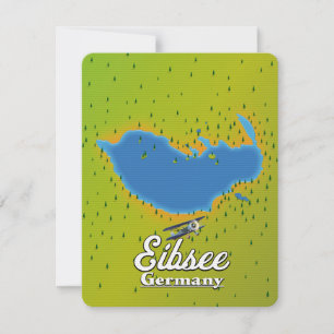 Affiche de voyage Eibsee Allemagne.
