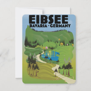 Affiche de voyage Eibsee Allemagne.