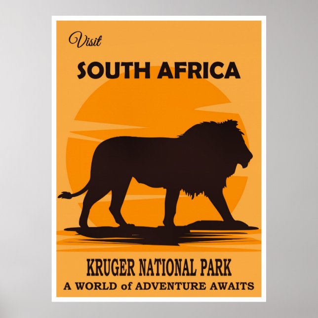 Affiche de voyage en Afrique du Sud (Devant)