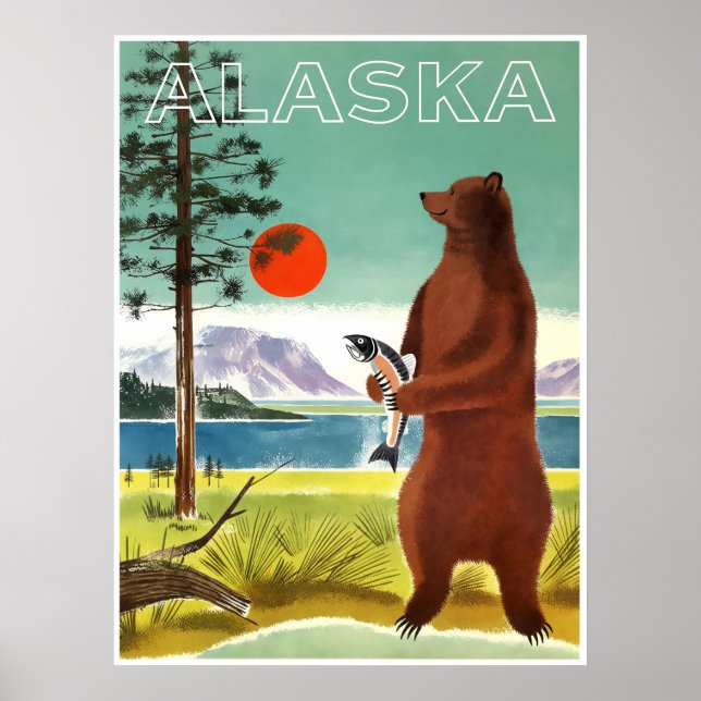 Affiche de voyage en Alaska  (Devant)