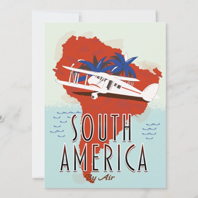 Affiche de voyage en Amérique du Sud par avion (Dos)