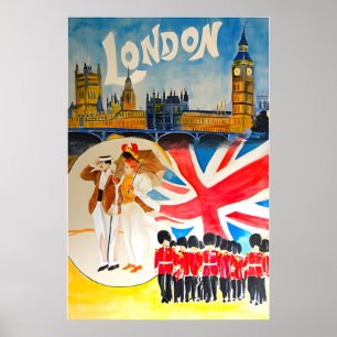 Affiche de voyage en Angleterre à Londres, impress
