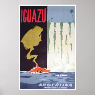 Affiche de voyage en Argentine Iguazu Falls Art Im