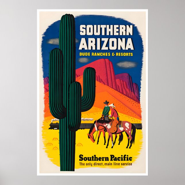 Affiche de voyage en Arizona Art Southern Pacific  (Devant)