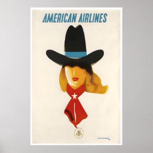 Affiche de voyage en Arizona - Impression de cowgi