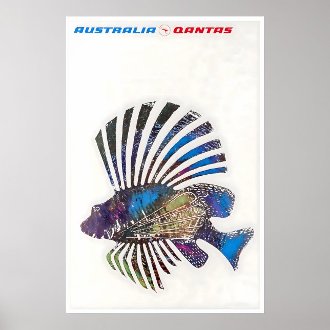 Affiche de voyage en Australie Art australien Pêch (Devant)