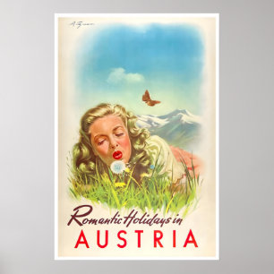 Affiche de voyage en Autriche Impression d'art aut